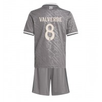 Fotbalové Dres Real Madrid Federico Valverde #8 Dětské Alternativní 2024-25 Krátký Rukáv (+ trenýrky)